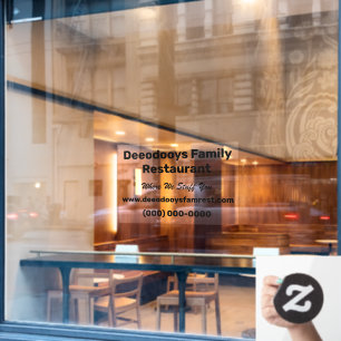 Restaurant window cling