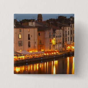 Restaurants along the l'Herault river. L'Herault Pinback Button