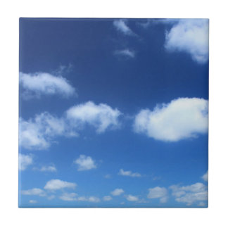 Restful Clouds Photo Ceramic Tile