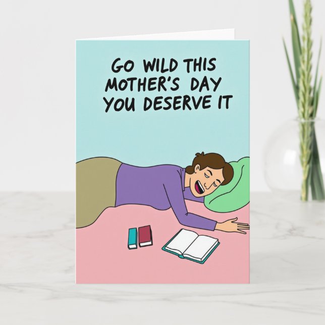 Restful Mothers Day Illustration Card (Front)