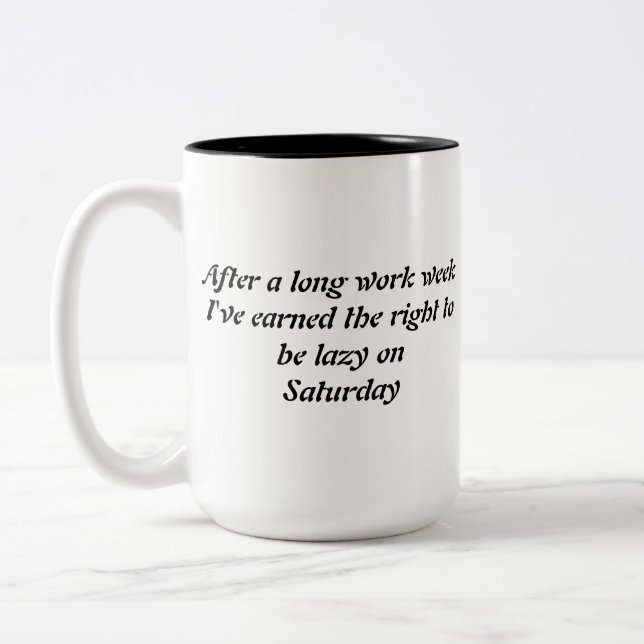 Restful Weekend Two-Tone Coffee Mug (Left)