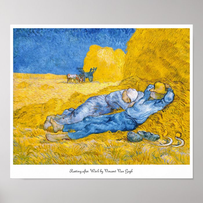 Resting after Work by Vincent Van Gogh Poster