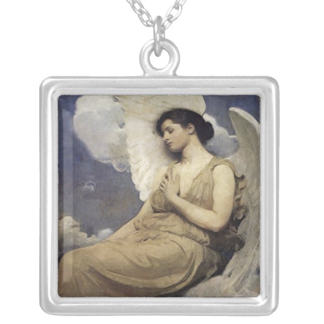 Resting Angel Silver Plated Necklace (Front)
