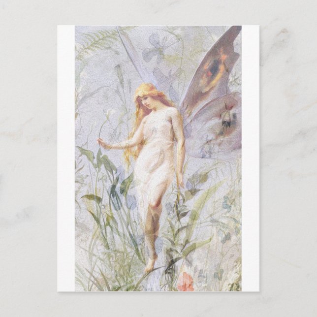 Resting - Angel with Lillies Postcard (Front)