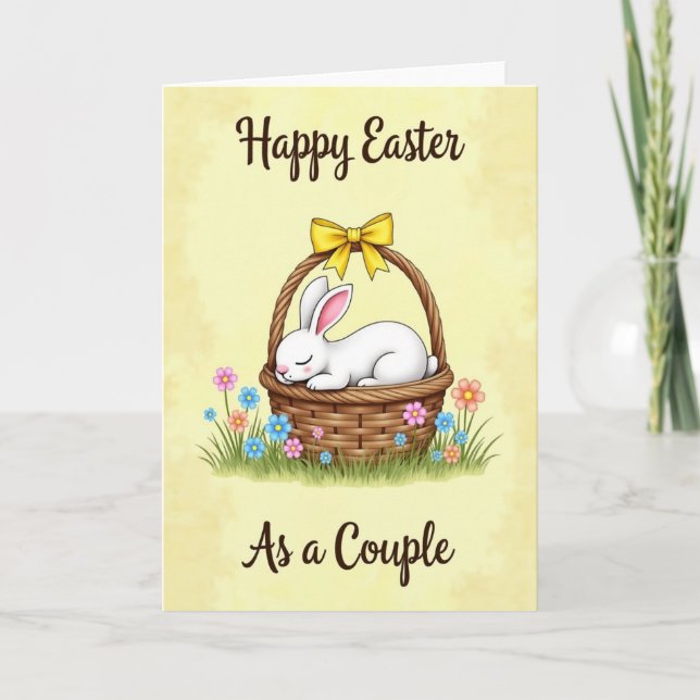 Resting Animal In Basket Card (Front)