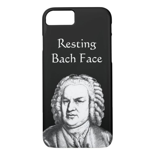 Resting Bach Face Classical Music Composer iPhone 87 Case