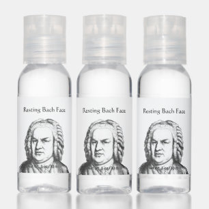 Resting Bach Face Classical Music Composer Hand Sanitizer
