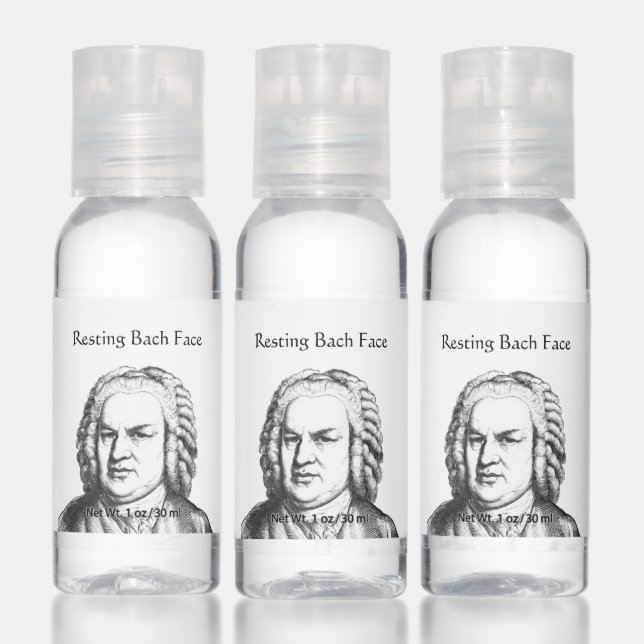 Resting Bach Face Classical Music Composer Hand Sanitizer (Set)
