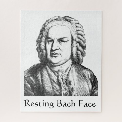 Resting Bach Face Classical Music Composer Jigsaw Puzzle