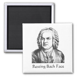 Resting Bach Face Classical Music Composer Magnet