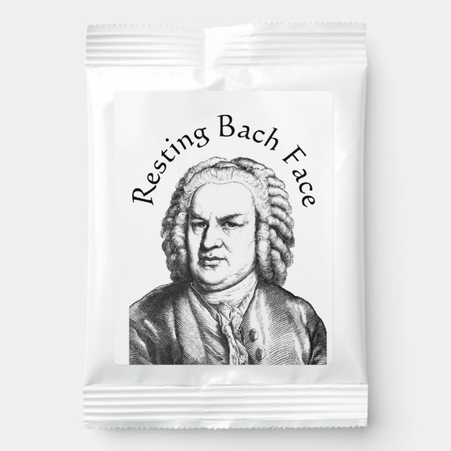 Resting Bach Face Classical Music Composer Margarita Drink Mix (Front)