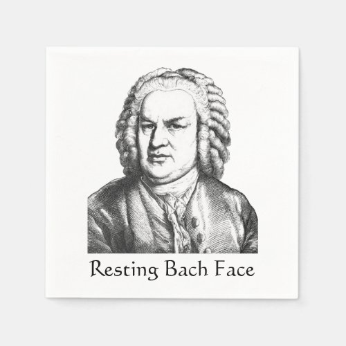Resting Bach Face Classical Music Composer Napkins