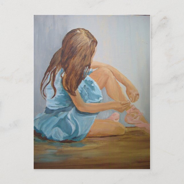 resting ballet dancer cinderella postcard (Front)