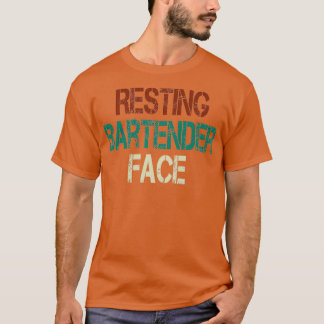 Resting Bartender Face Bartender gift idea Mixolog T-Shirt