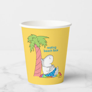 RESTING BEACH FACE Belly Button Hippo Boynton Pape Paper Cups