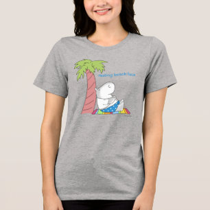 RESTING BEACH FACE belly button hippo Boynton T-Sh Tri-Blend Shirt