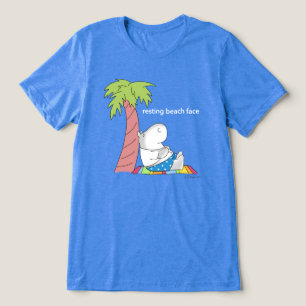 RESTING BEACH FACE belly button hippo Boynton Tri-Blend Shirt
