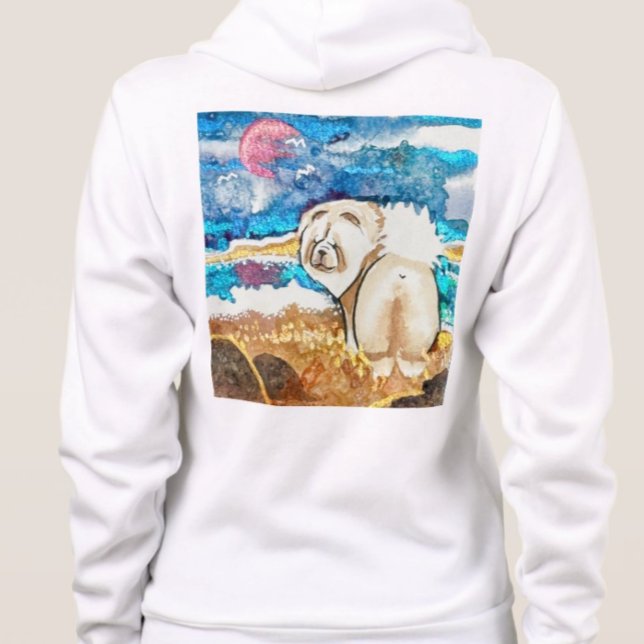RESTING BEACH FACE cream chow Hoodie (Creator Uploaded)