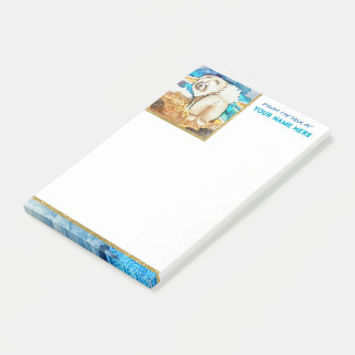 RESTING BEACH FACE cream chow Post-it Notes