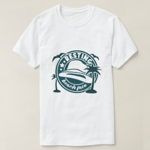 Resting Beach Face Funny Summer Graphic T-Shirt