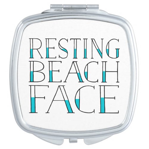 Resting Beach Face  Funny Summer Vanity Mirror