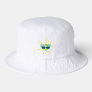 Resting Beach Face Funny Sun with Sunglasses Bucket Hat