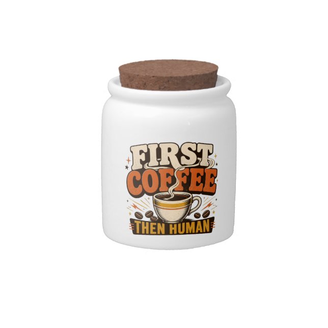 Resting Beach Face Retro Surf Candy Jar (Front)