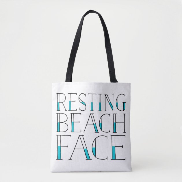 resting beach face tote