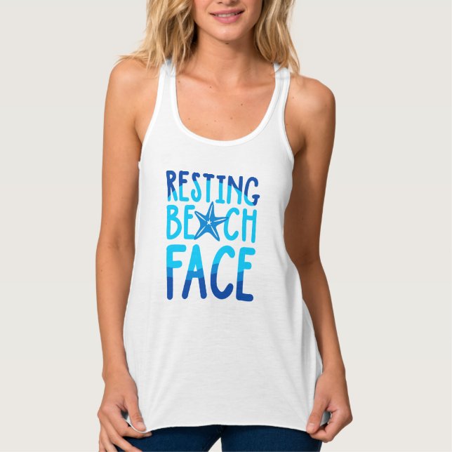 Resting Beach Face Tank Top (Front)