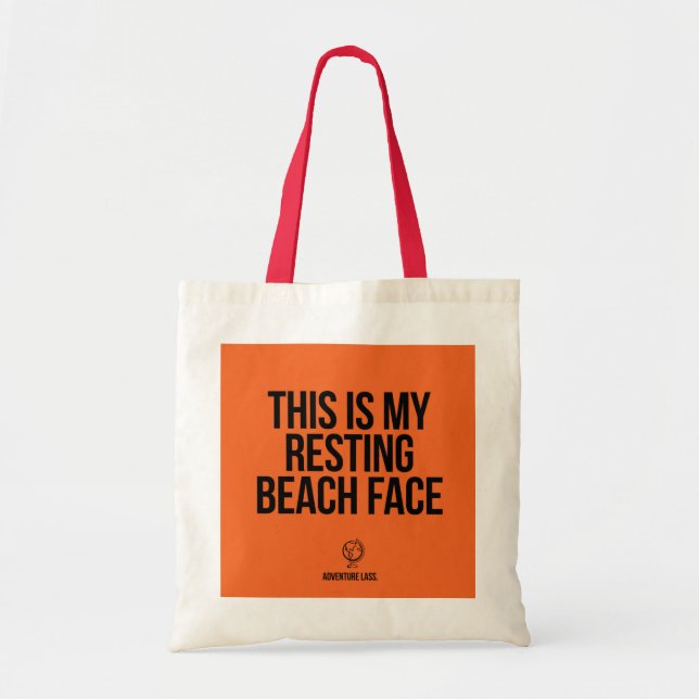 Resting Beach Face Tote Bag (Front)