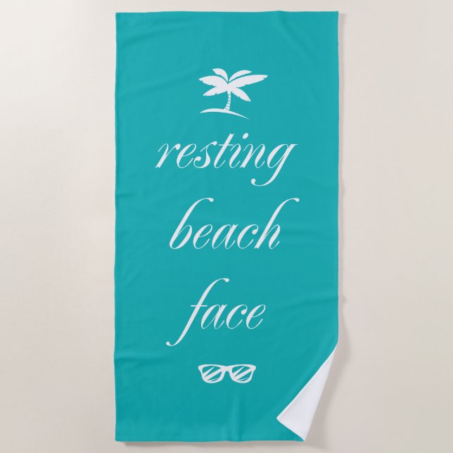 Resting Beach Face Towel (Front)