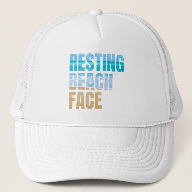 Resting Beach Face Tropical White 