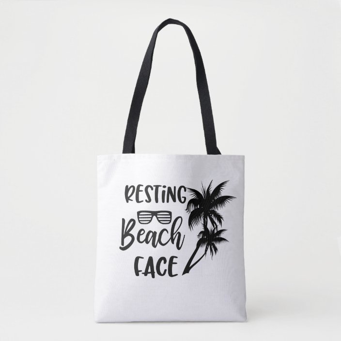 resting beach face tote