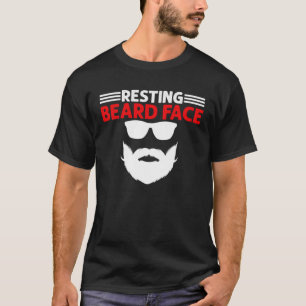 Resting Beard Face With Sunglass Beard Graphic T-Shirt
