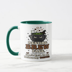 Resting Brew Face Coffee Halloween Mug