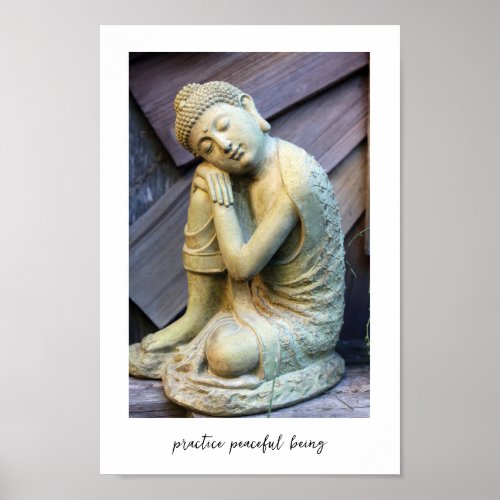 Resting Buddha Statue Peace Poster