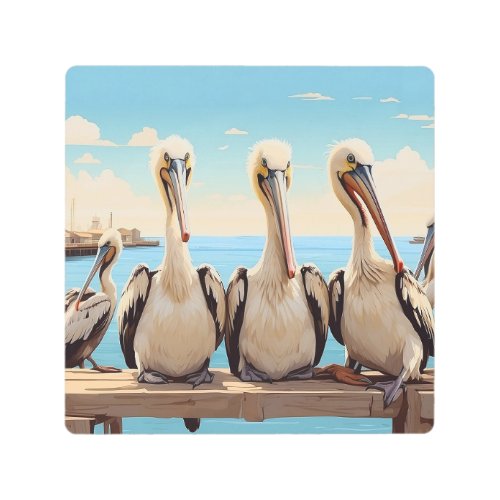 Resting by the Marina Metal Print