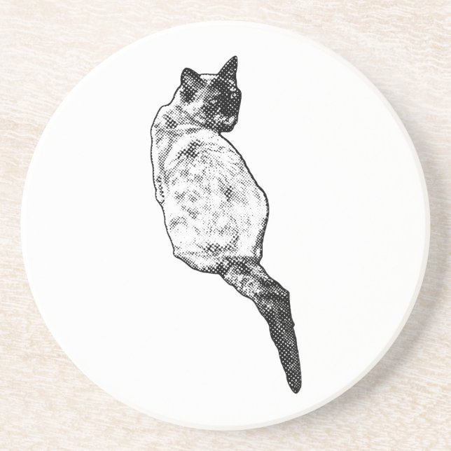 Resting Cat, Peaceful Pause Coaster (Front)