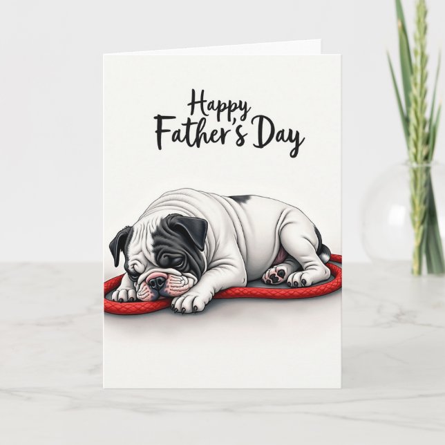 Resting Dog Fathers Day Card (Front)