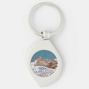 Resting Duck Keychain