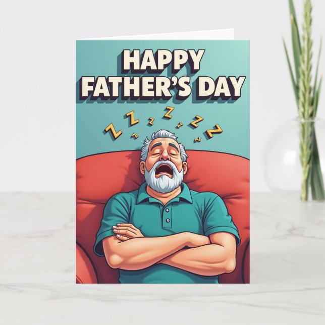 Resting Fathers Day Themed Card (Front)