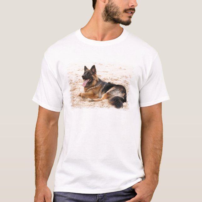 Resting German Shepherd Dog Men's T-Shirt (Front)