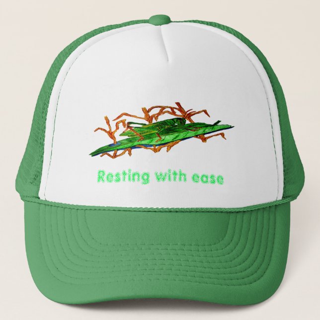 Resting Grasshopper Trucker Hat (Front)