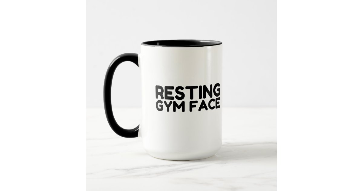 Resting Gym Face – Engraved Gym Tumbler, Workout Travel Mug, Gym