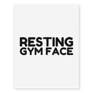 Resting Gym Face Temporary Tattoos