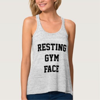 Resting Gym Face Women's Muscle Tank Top by OniTees at Zazzle