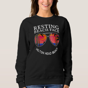 Resting Hilton Head Beach Ocean Humor Sweatshirt