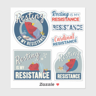 "Resting is My Resistance" Blue Collection Sticker
