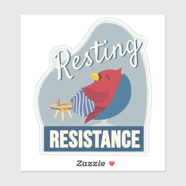 Resting is My Resistance Compact Organic shape Sticker (Sheet)