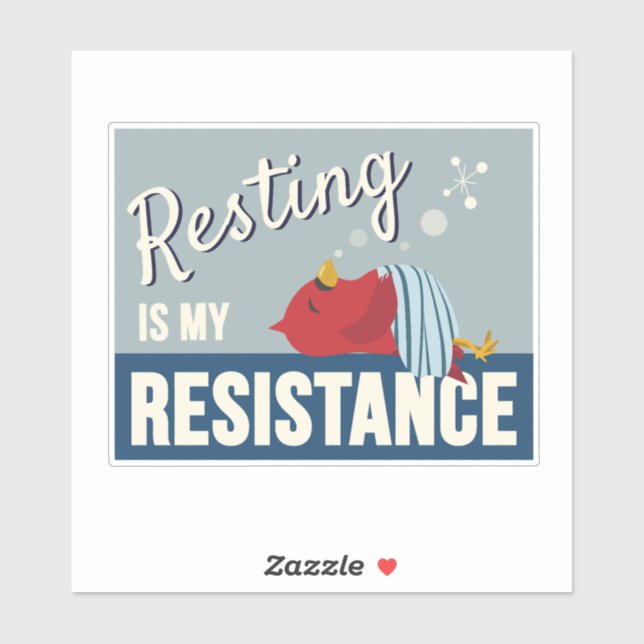 Resting is My Resistance Compact Rectangle Sticker (Sheet)